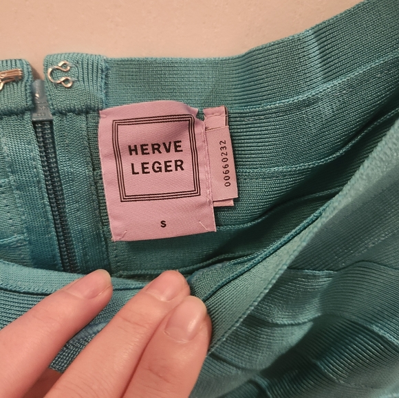 Herve Leger Teal NWT Bandage Dress size S - Picture 4 of 14